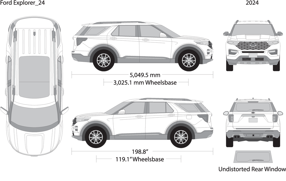 2024 Ford Explorer V24 Vehicle Wrap Template