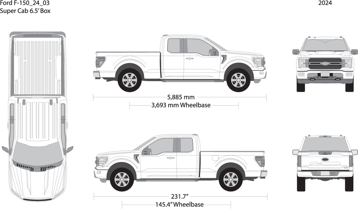 2024 Ford F 150 V03 Vehicle Wrap Template