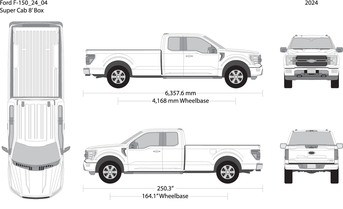 2024 Ford F 150 V04 Vehicle Wrap Template