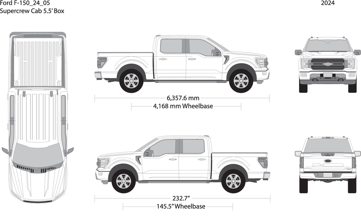 2024 Ford F 150 V05 Vehicle Wrap Template