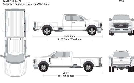 2024 Ford F 350 V07 Vehicle Wrap Template