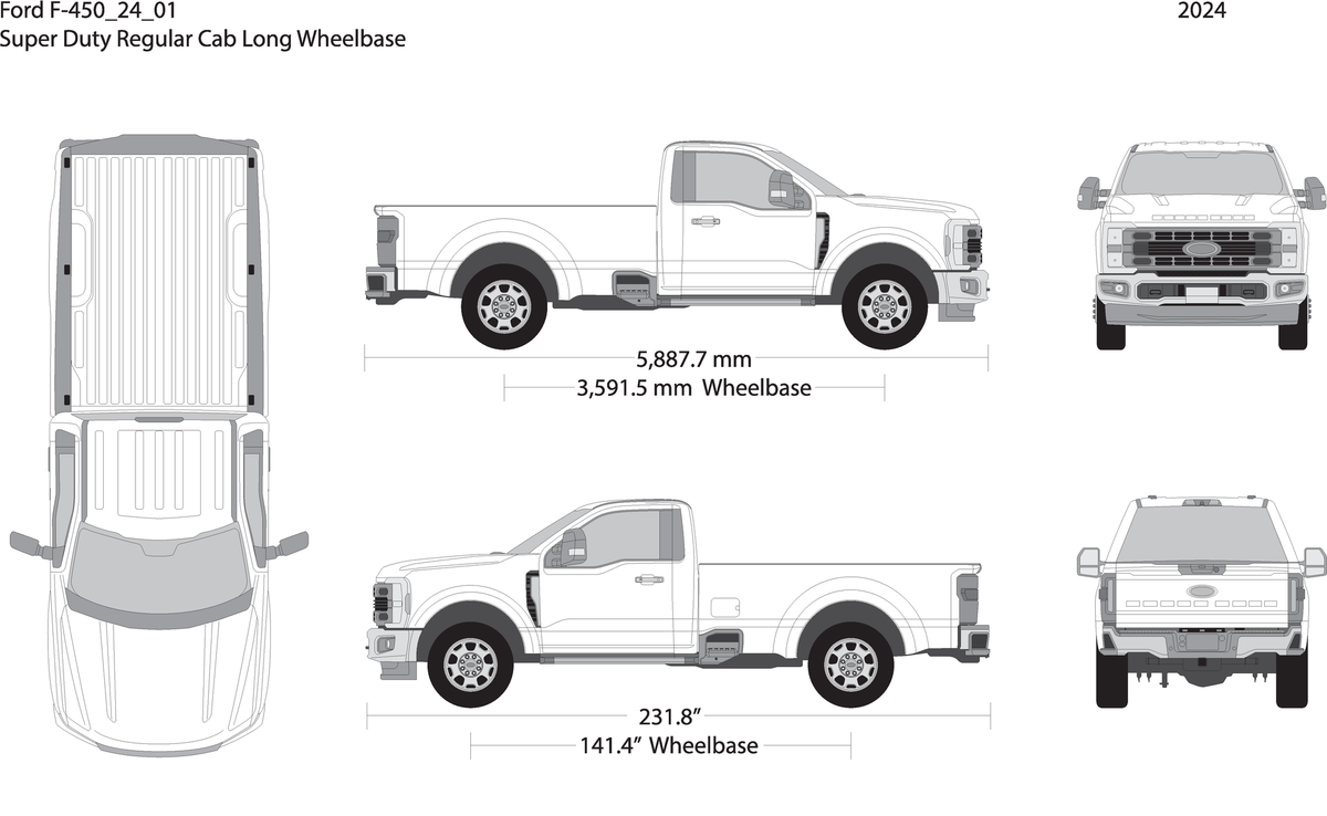 2024 Ford F 450 V01 Vehicle Wrap Template