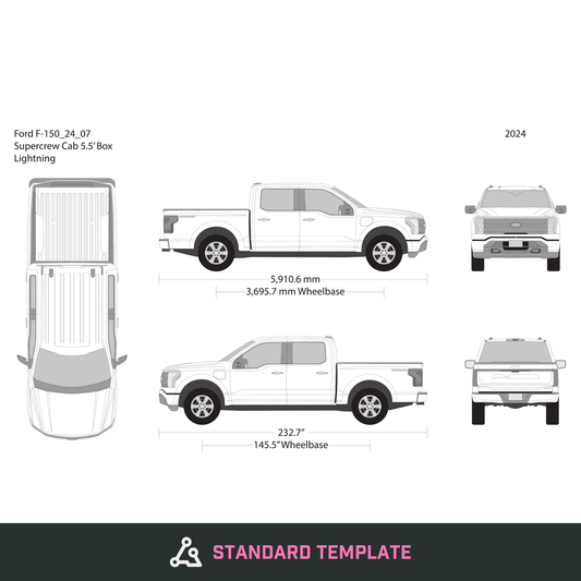 2024 Ford Lightning vector wrap template, Design-Ready PDF - GravBase
