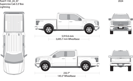 2024 Ford Lightning V07 Vehicle Wrap Template