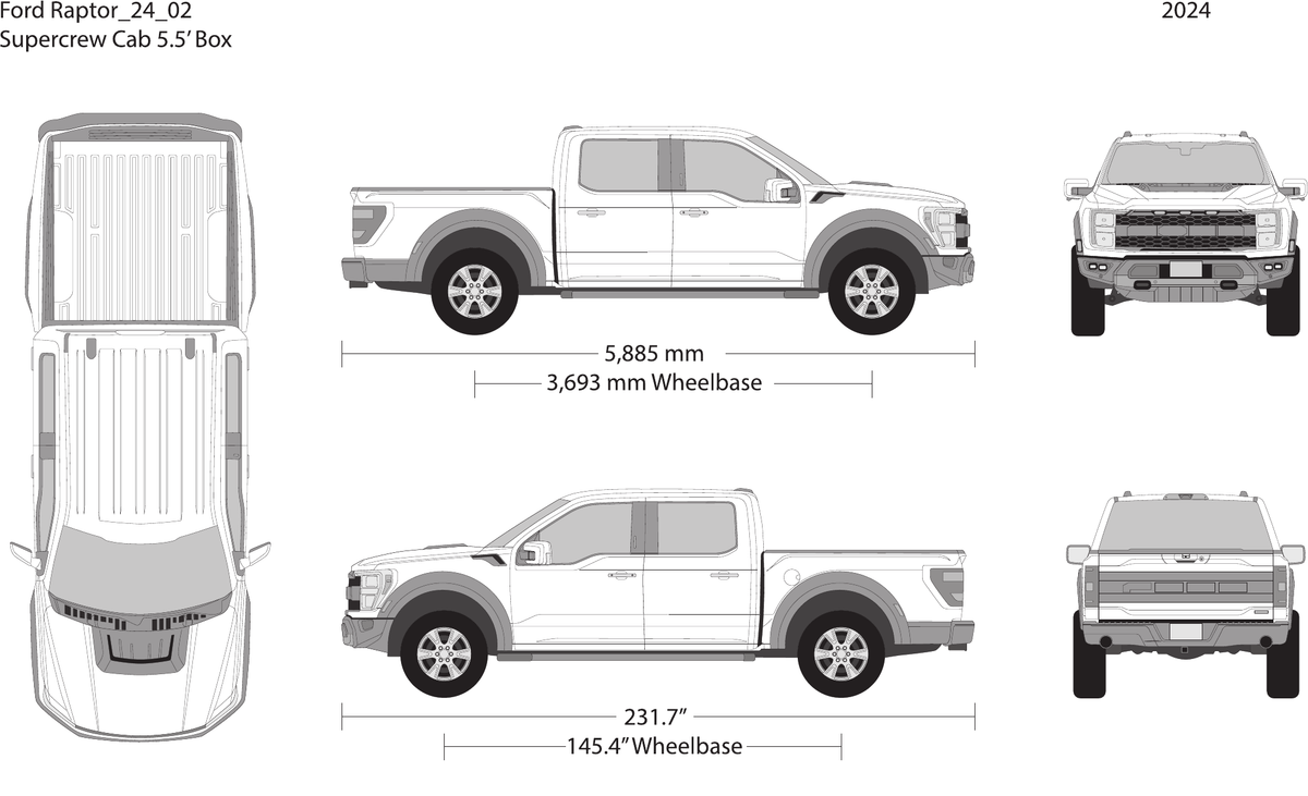 2024 Ford Raptor vector wrap template, Design-Ready PDF - GravBase