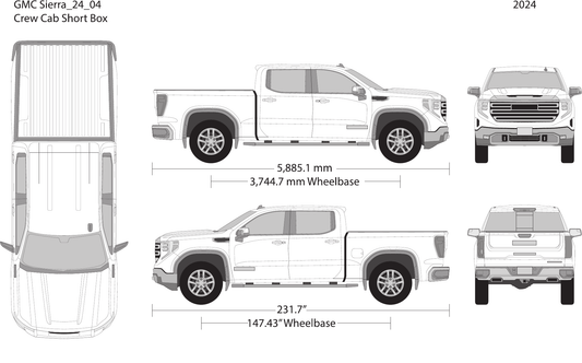 2024 GMC Sierra 1500 vector wrap template V04, Design-Ready PDF - GravBase
