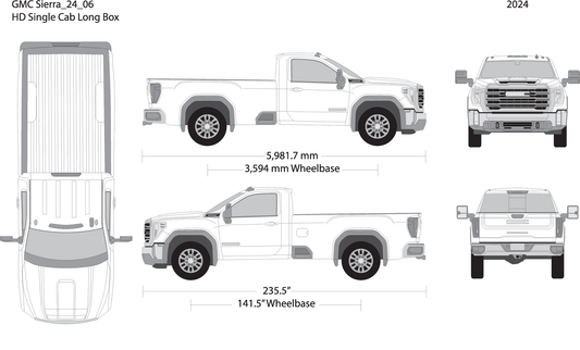 2024 Gmc Sierra 2500 3500 Hd V06 Vehicle Wrap Template