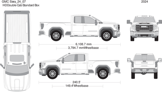 2024 Gmc Sierra 2500 3500 Hd V07 Vehicle Wrap Template