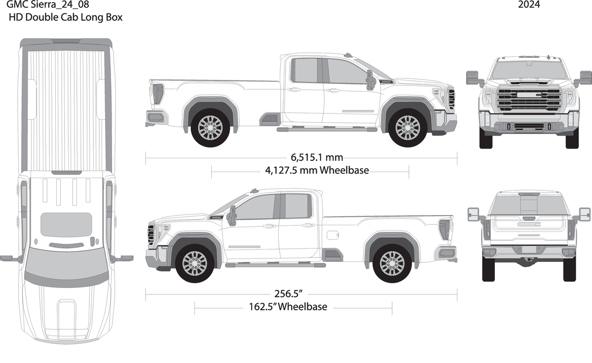 2024 Gmc Sierra 2500 3500 Hd V08 Vehicle Wrap Template