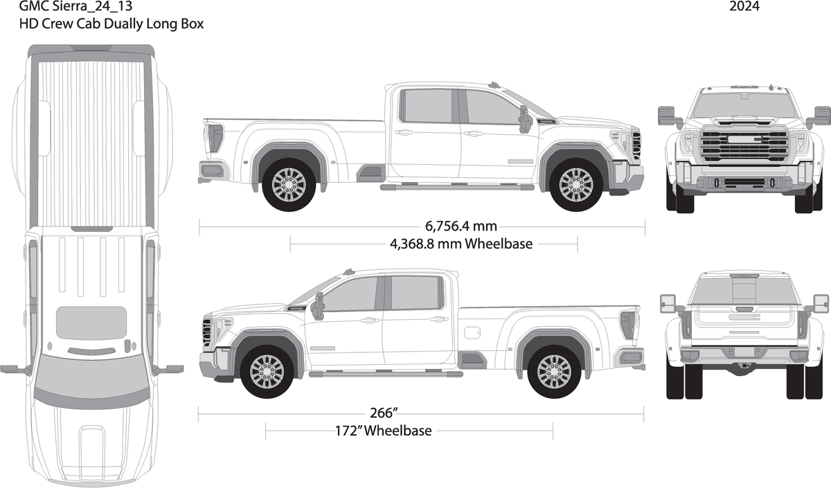 2024 Gmc Sierra 2500 3500 Hd V13 Vehicle Wrap Template