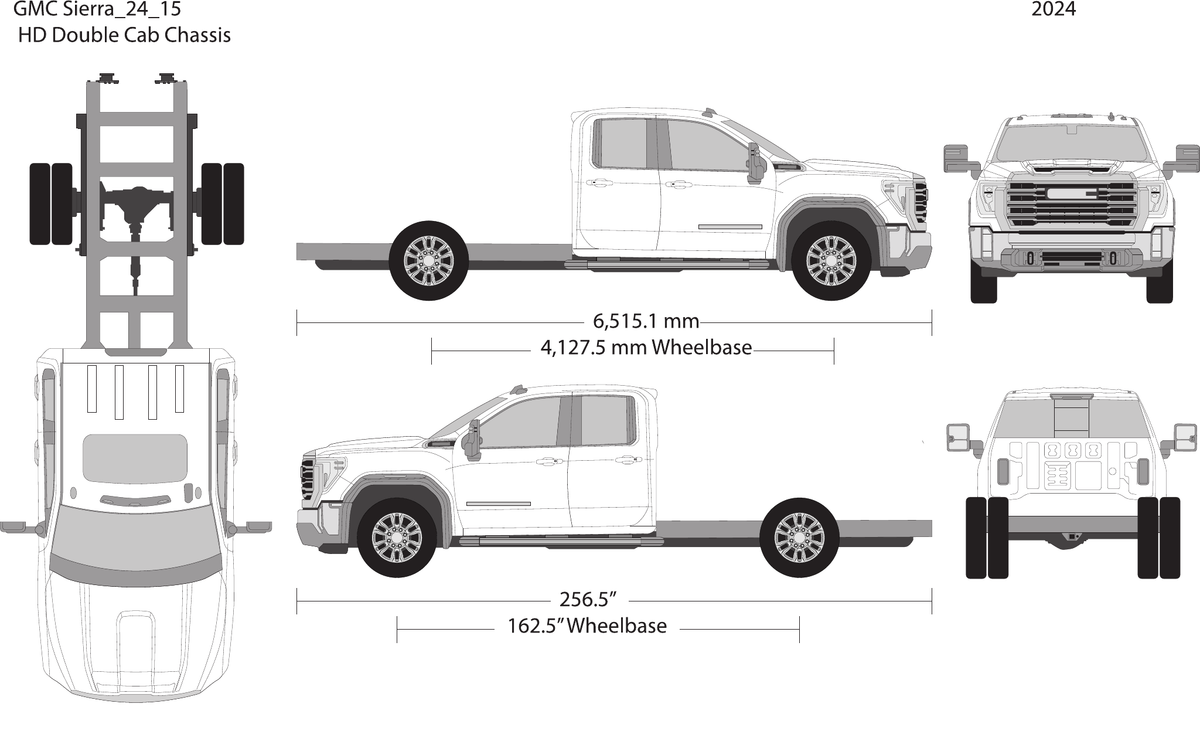 2024 GMC Sierra 2500-3500 HD vector wrap template V15, Design-Ready PDF - GravBase