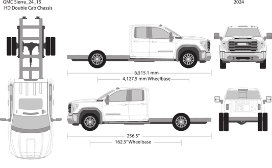 2024 GMC Sierra 2500-3500 HD vector wrap template V15, Design-Ready PDF - GravBase