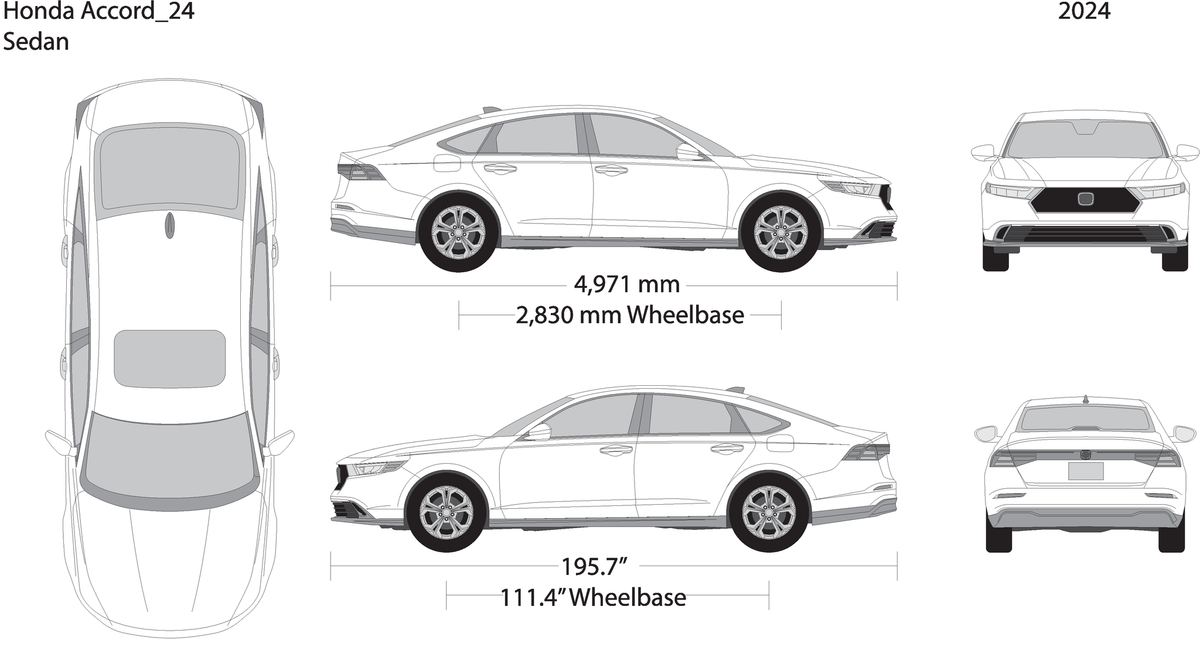 2024 Honda Accord Sedan V24 Vehicle Wrap Template