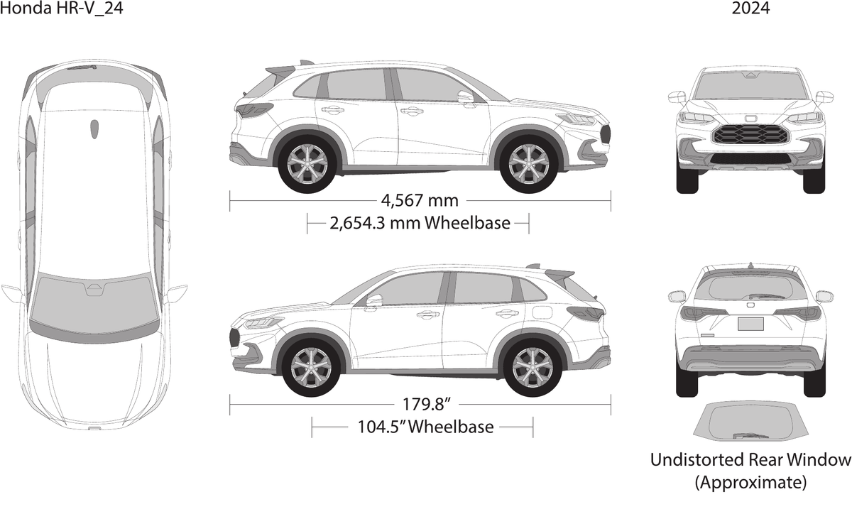 2024 Honda HR-V vector wrap template, Design-Ready PDF - GravBase