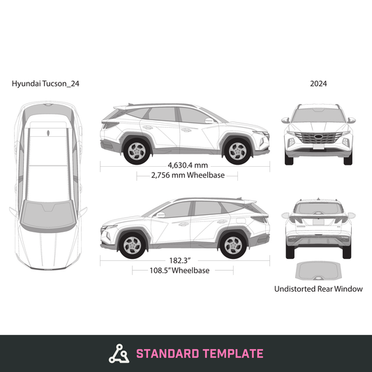 2024 Hyundai Tucson vector wrap template, Design-Ready PDF - GravBase