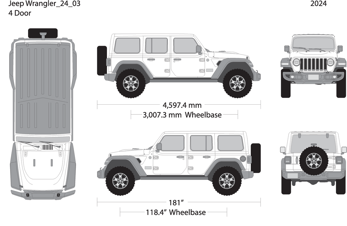 2024 Jeep Wrangler V03 Vehicle Wrap Template