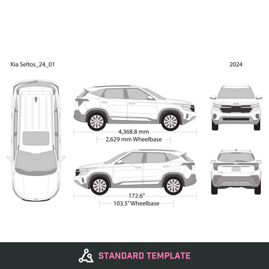 2024 Kia Seltos vector wrap template, Design-Ready PDF - GravBase