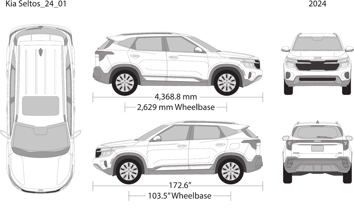 2024 Kia Seltos vector wrap template, Design-Ready PDF - GravBase