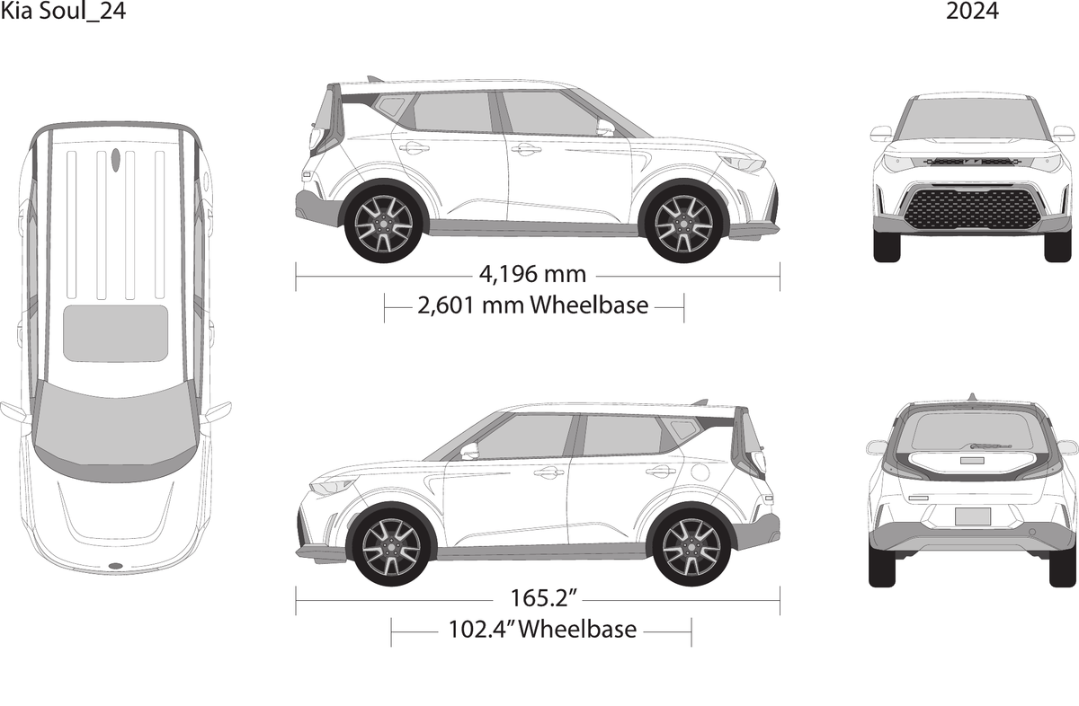 2024 Kia Soul vector wrap template, Design-Ready PDF - GravBase