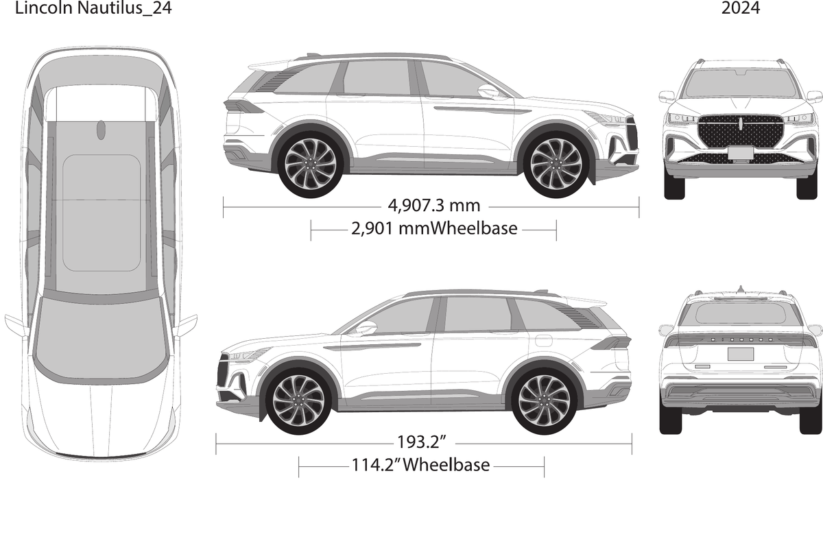 2024 Lincoln Nautilus vector wrap template, Design-Ready PDF - GravBase