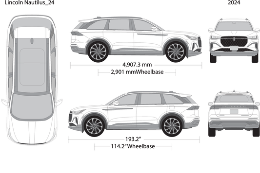 2024 Lincoln Nautilus V24 Vehicle Wrap Template