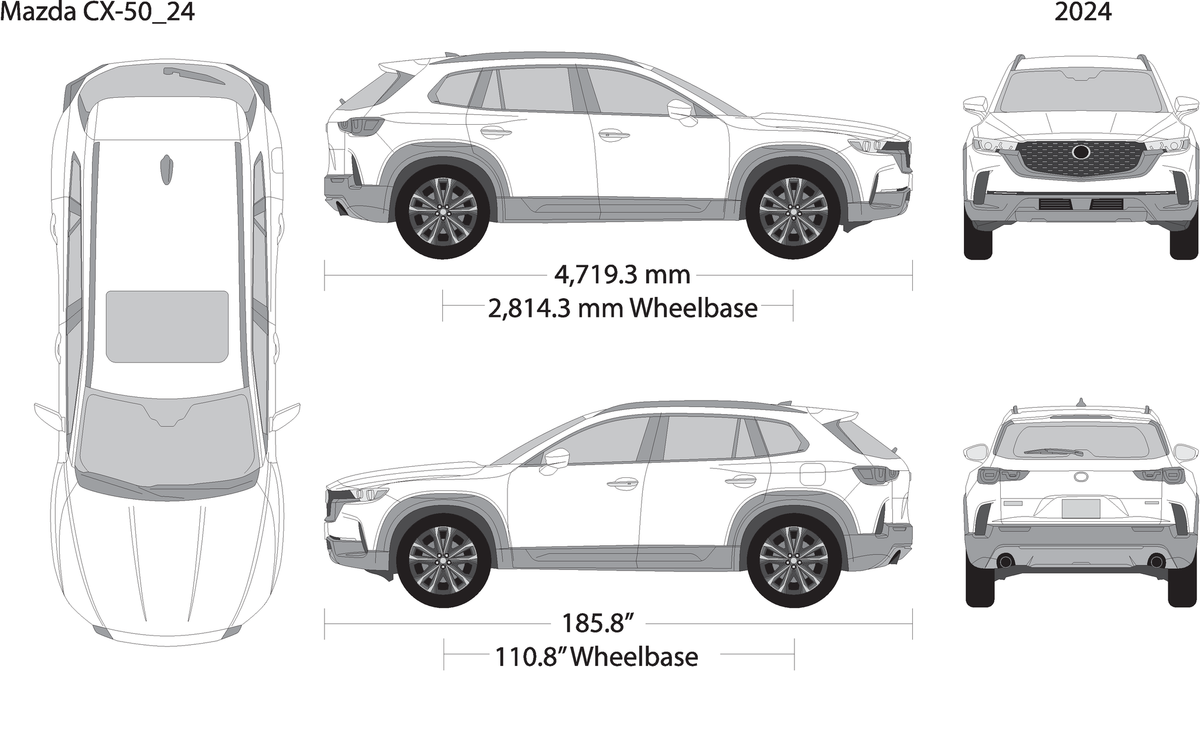 2024 Mazda Cx 50 V24 Vehicle Wrap Template