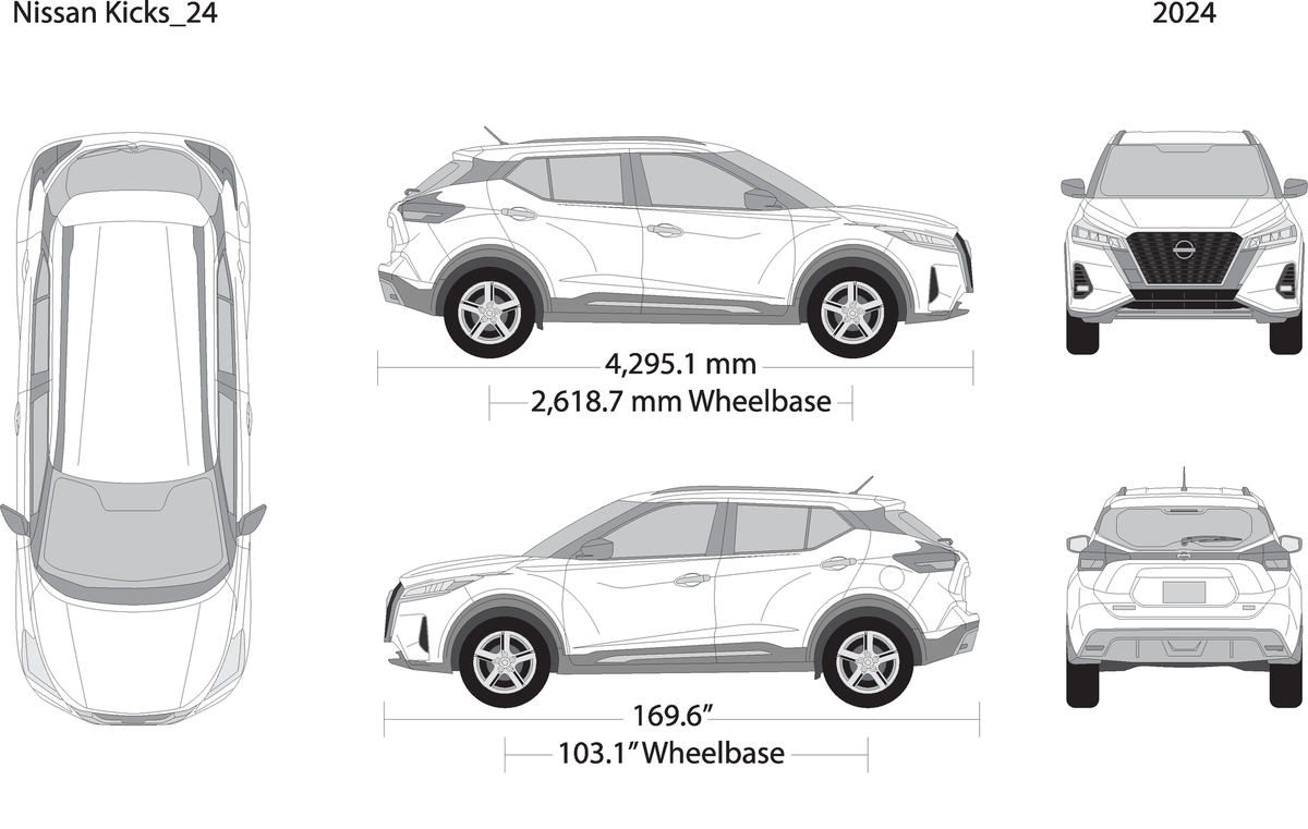 2024 Nissan Kicks V24 Vehicle Wrap Template
