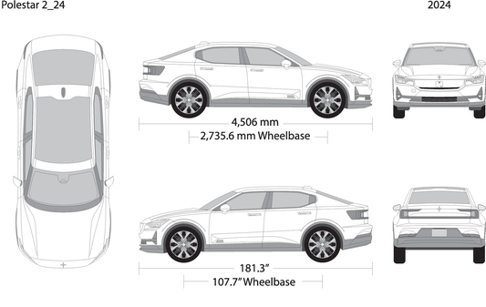 2024 Polestar Polestar 2 V24 Vehicle Wrap Template