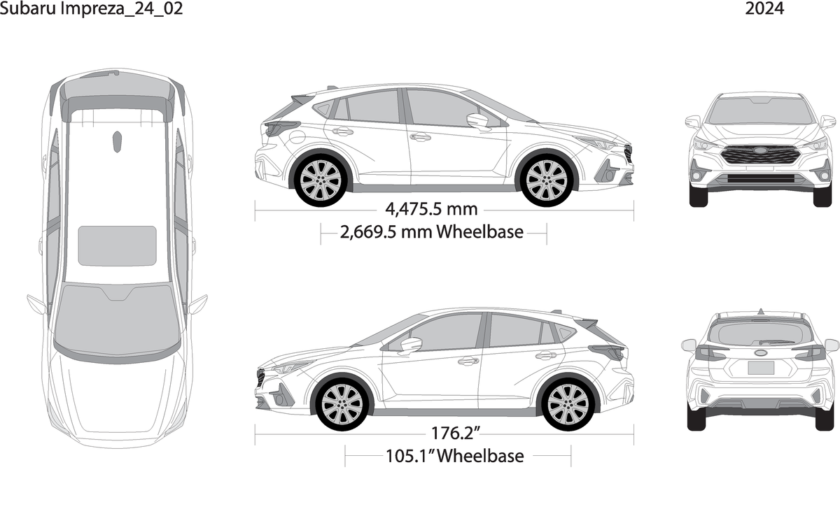 2024 Subaru Impreza V02 Vehicle Wrap Template