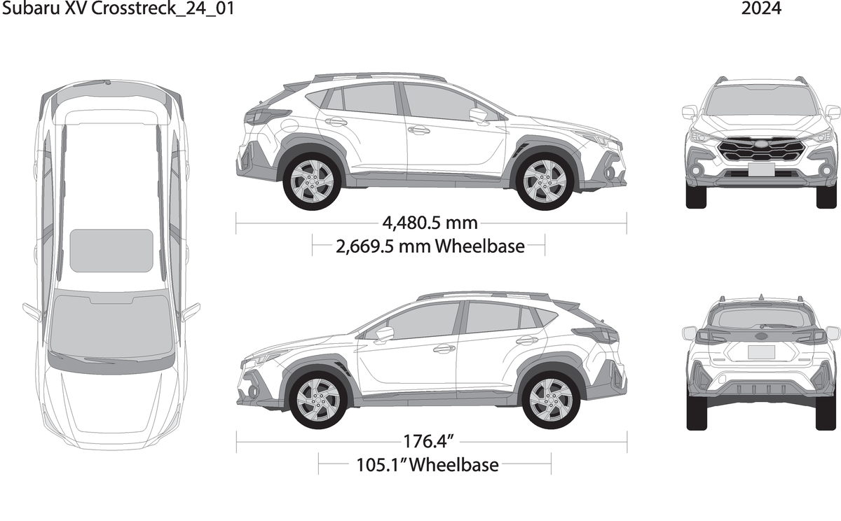2024 Subaru Xv Crosstrek V01 Vehicle Wrap Template