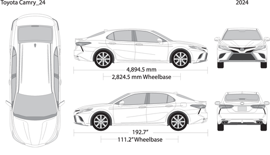 2024 Toyota Camry V24 Vehicle Wrap Template