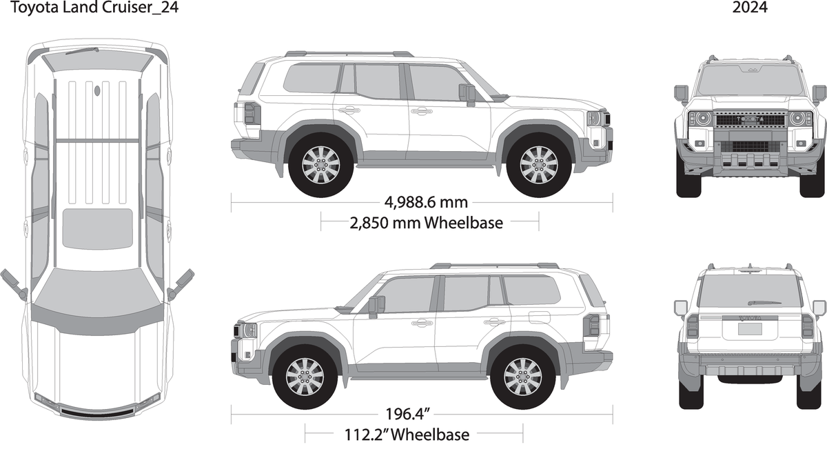 2024 Toyota Land Cruiser V24 Vehicle Wrap Template