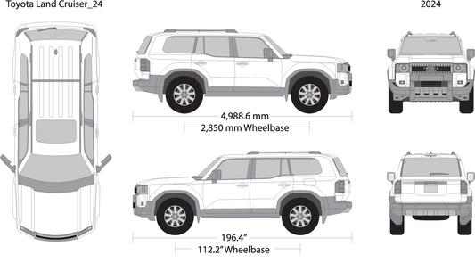 2024 Toyota Land Cruiser V24 Vehicle Wrap Template