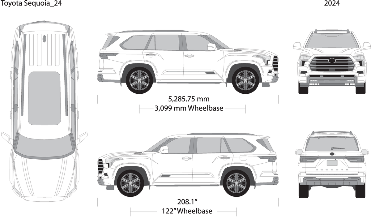 2024 Toyota Sequoia V24 Vehicle Wrap Template