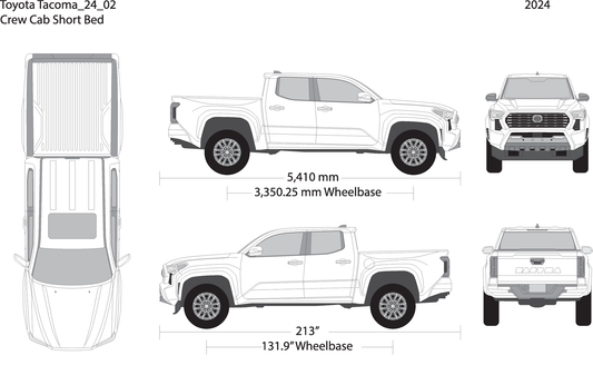 2024 Toyota Tacoma V02 Vehicle Wrap Template