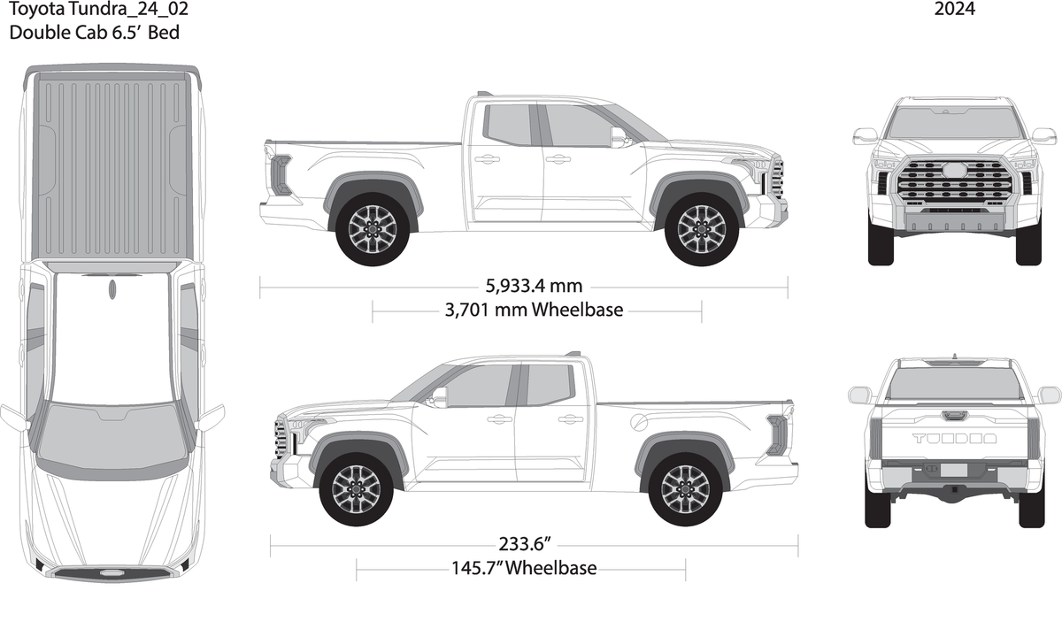 2024 Toyota Tundra V02 Vehicle Wrap Template
