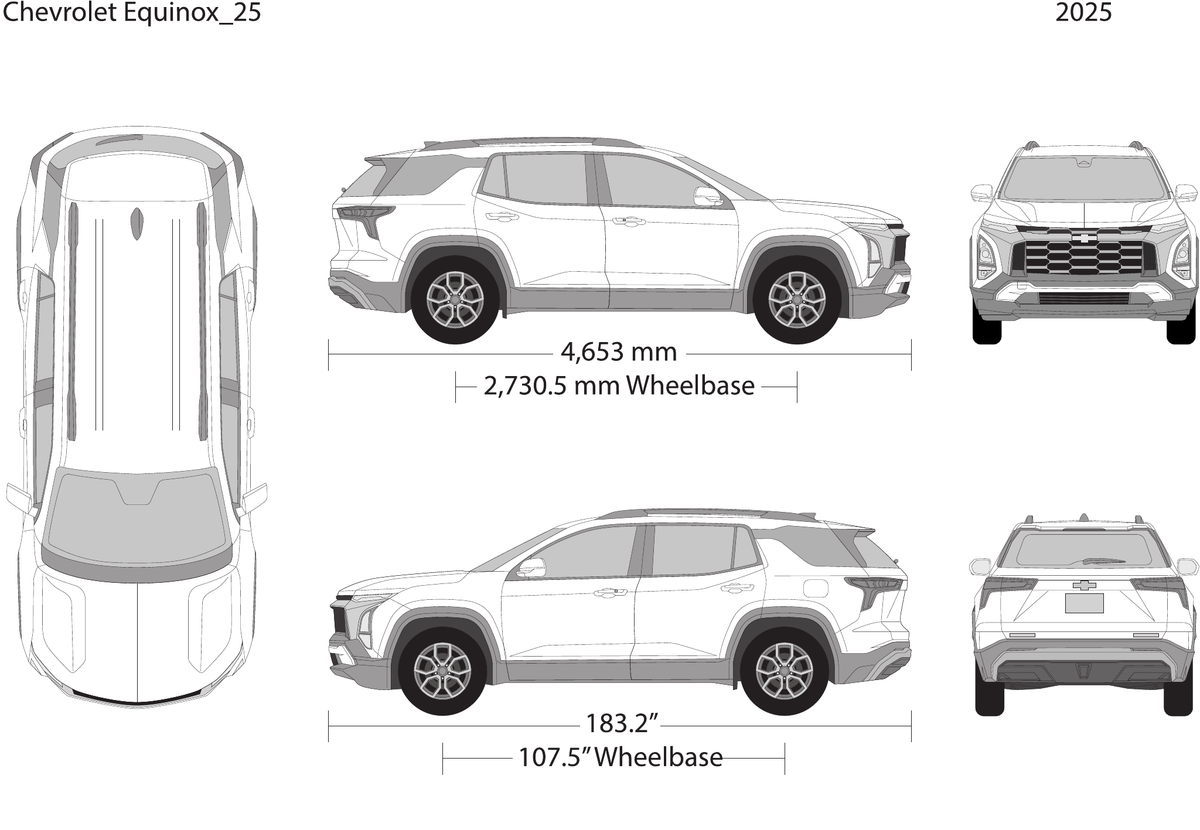 2025 Chevy Equinox vector wrap template, Design-Ready PDF - GravBase