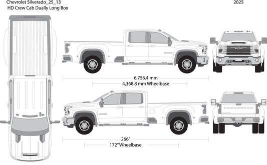 2025 Chevy Silverado 2500 3500 Hd V13 Vehicle Wrap Template