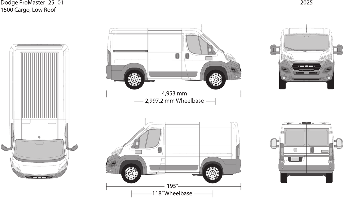 2025 Dodge Promaster Vector Wrap Template - GravBase