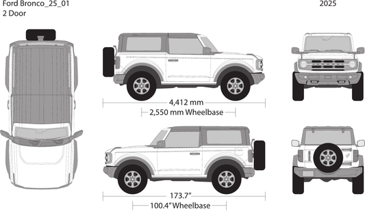 2025 Ford Bronco vector wrap template V01, Design-Ready PDF - GravBase