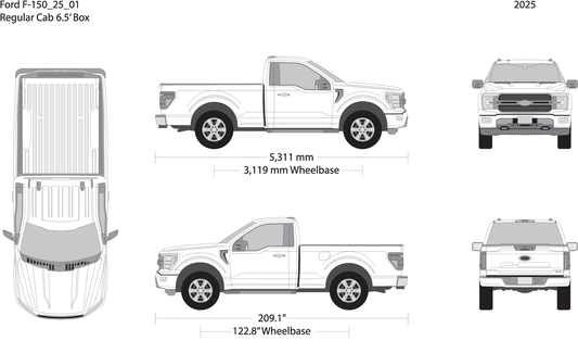 2025 Ford F 150 V01 Vehicle Wrap Template
