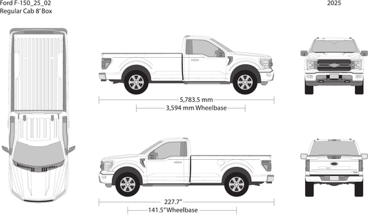 2025 Ford F-150 vector wrap template V02, Design-Ready PDF - GravBase