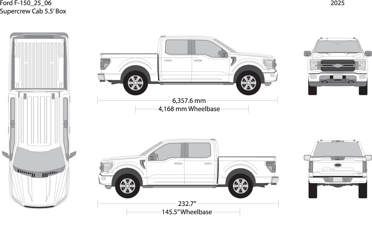 2025 Ford F 150 V05 Vehicle Wrap Template