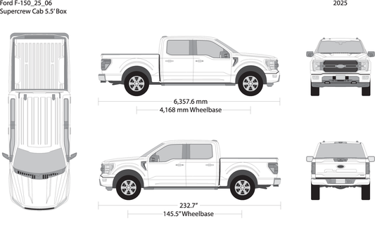 2025 Ford F 150 V05 Vehicle Wrap Template
