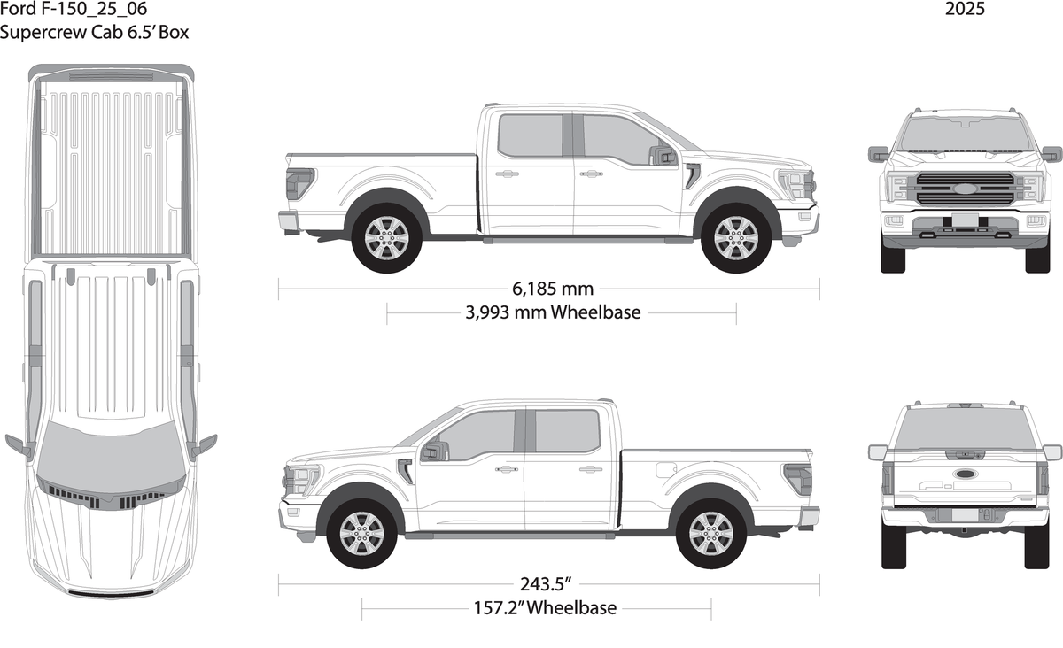 2025 Ford F 150 V06 Vehicle Wrap Template