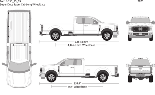 2025 Ford F-350 vector wrap template V03, Design-Ready PDF - GravBase