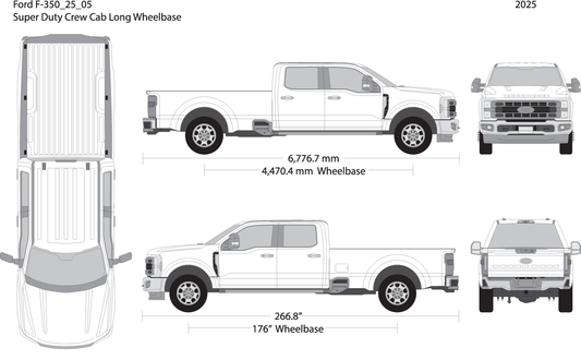 2025 Ford F 350 V05 Vehicle Wrap Template