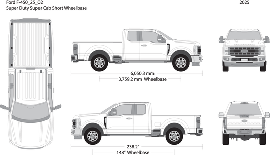 2025 Ford F 450 V02 Vehicle Wrap Template