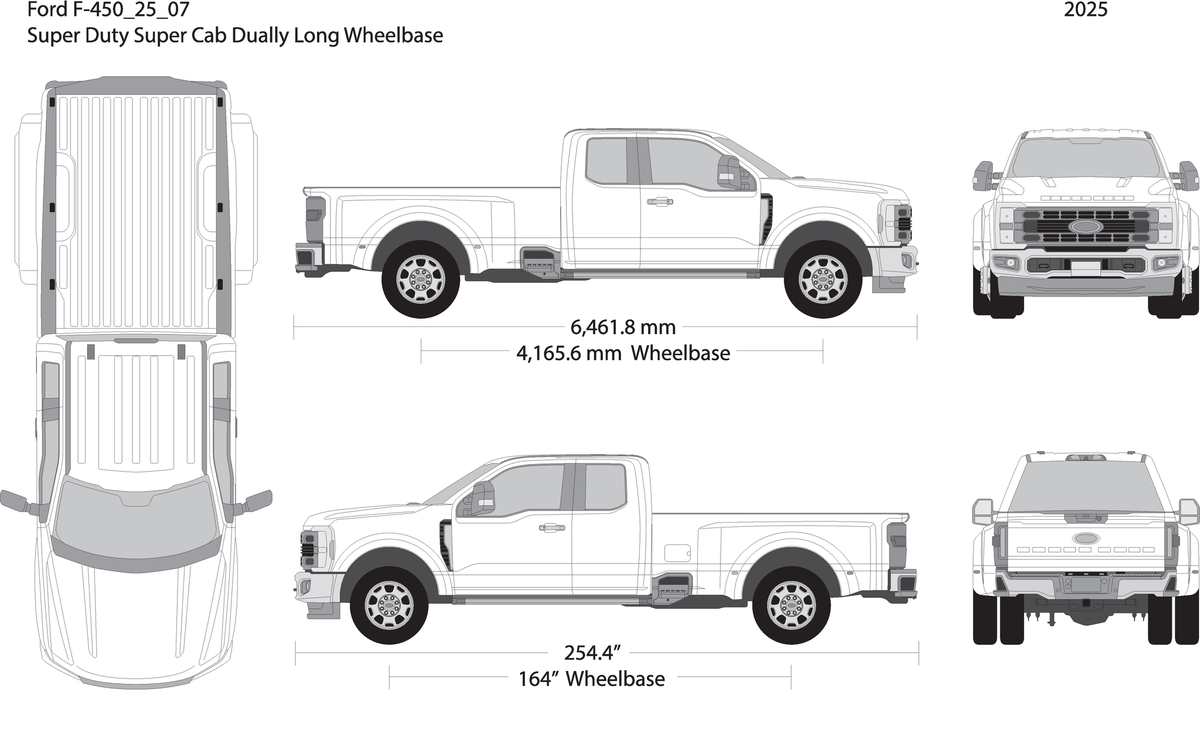 2025 Ford F 450 V07 Vehicle Wrap Template
