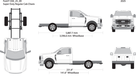 2025 Ford F 550 V09 Vehicle Wrap Template